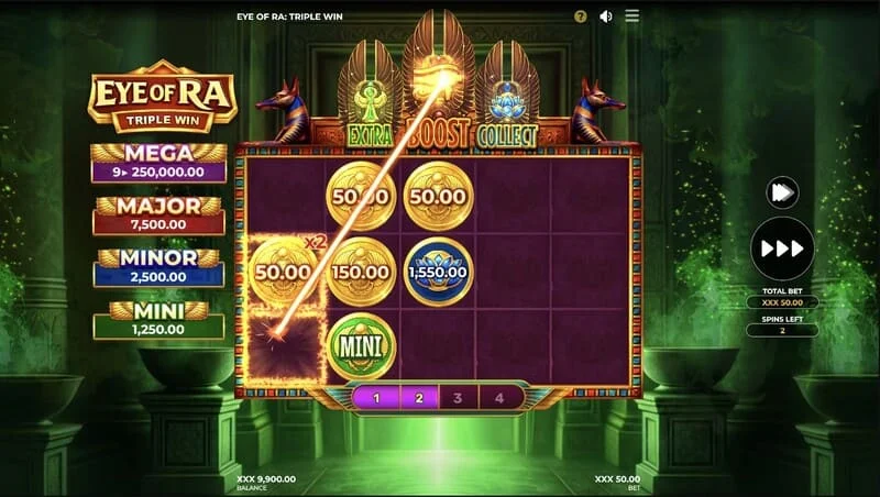 Eye of Ra Triple Win - დიდი Line მოგება ზარდახშების შეგროვების შემდეგ